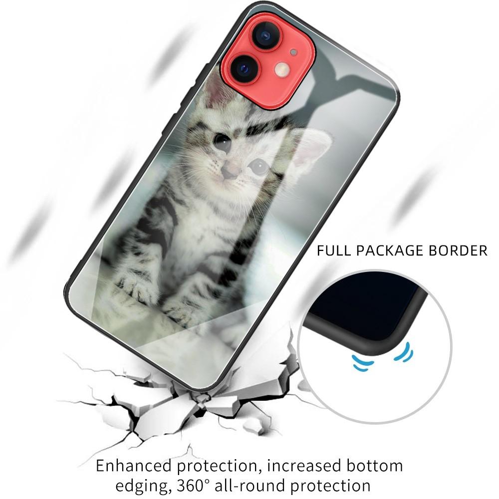 Coque en verre trempé iPhone 12 Mini Chatons