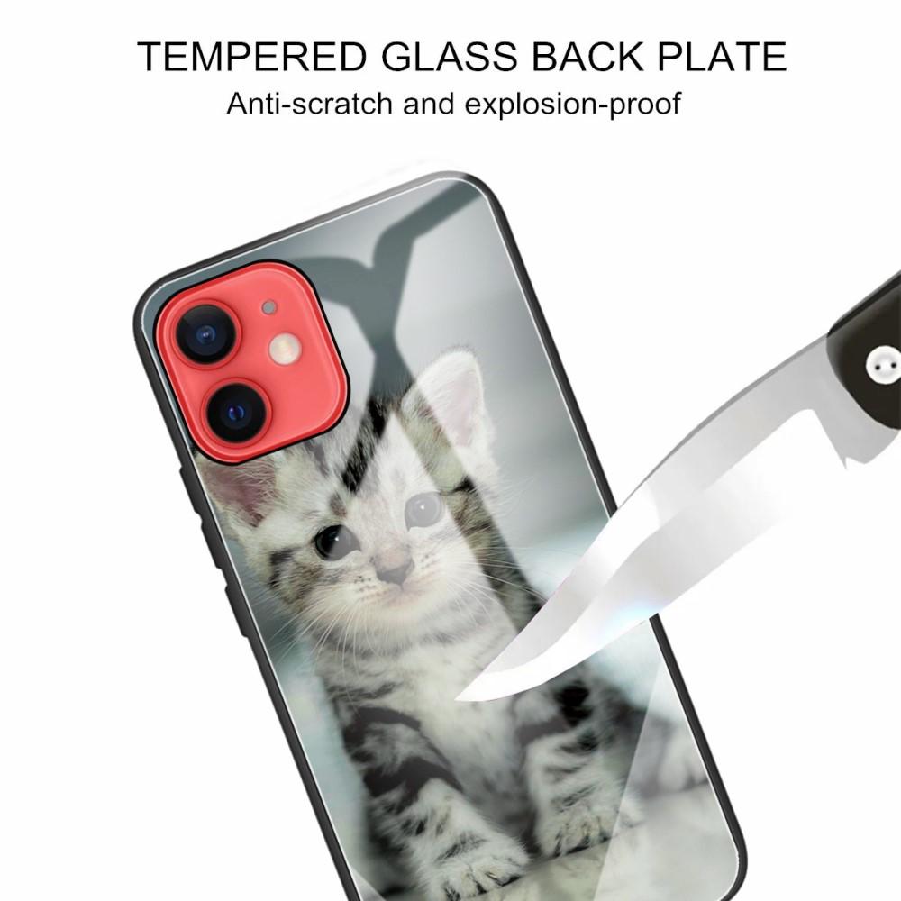 Coque en verre trempé iPhone 12 Mini Chatons