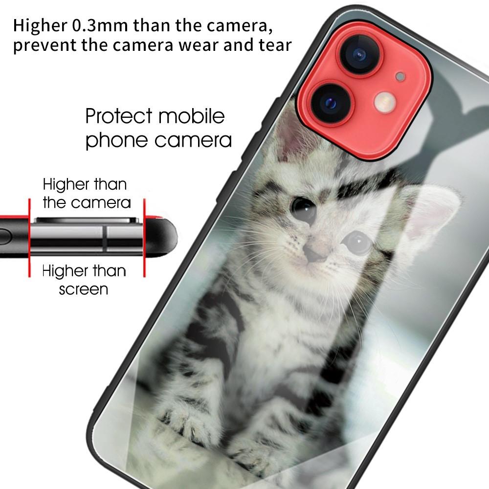 Coque en verre trempé iPhone 12 Mini Chatons