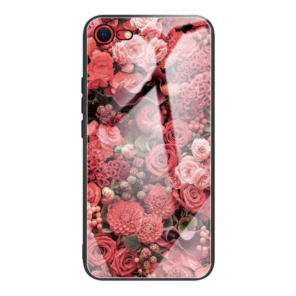 Coque en verre trempé iPhone 7/8/SE Des roses