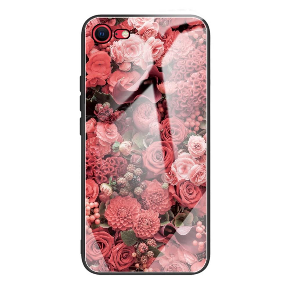 Coque en verre trempé iPhone SE (2022) Des roses