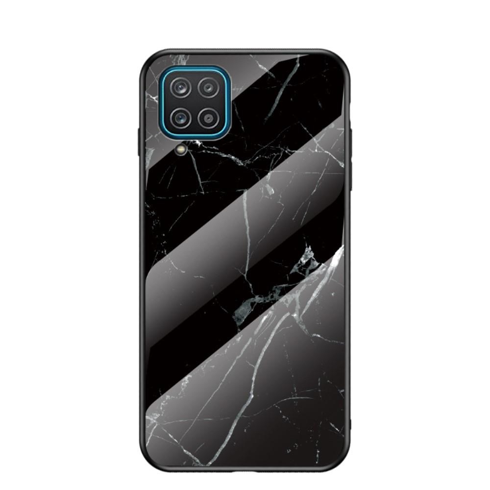 Coque en verre trempé Samsung Galaxy A12 5G Marbre noir