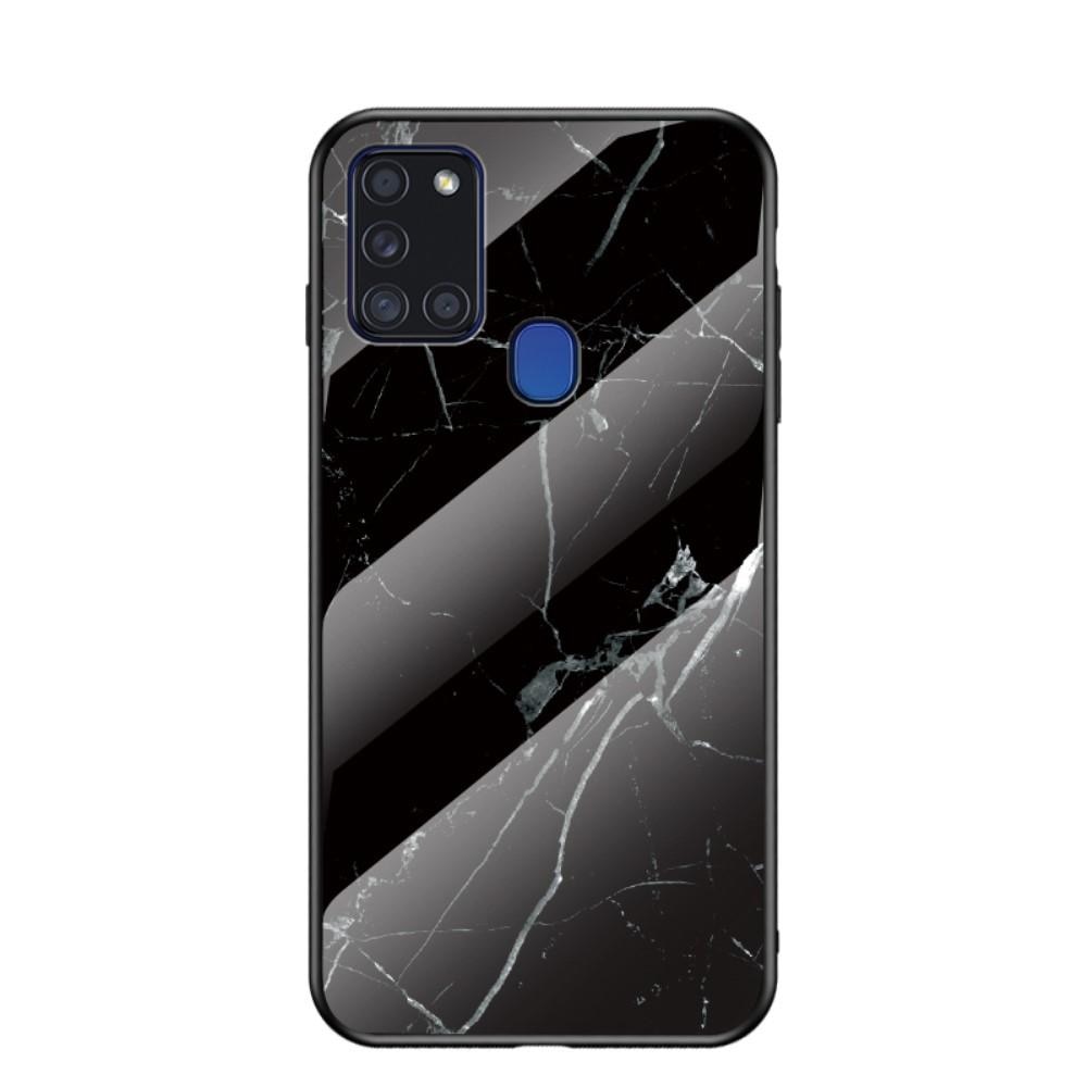 Coque en verre trempé Samsung Galaxy A21s Marbre noir