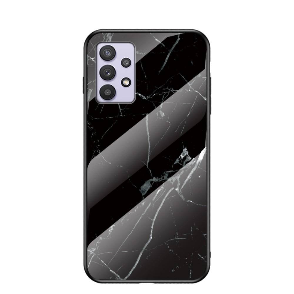 Coque en verre trempé Samsung Galaxy A32 5G Marbre noir