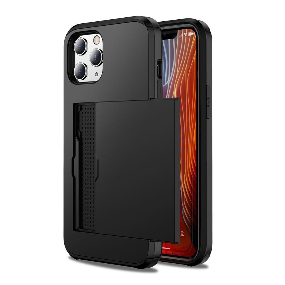 Coque à cartes iPhone 12 Pro Max, Noir