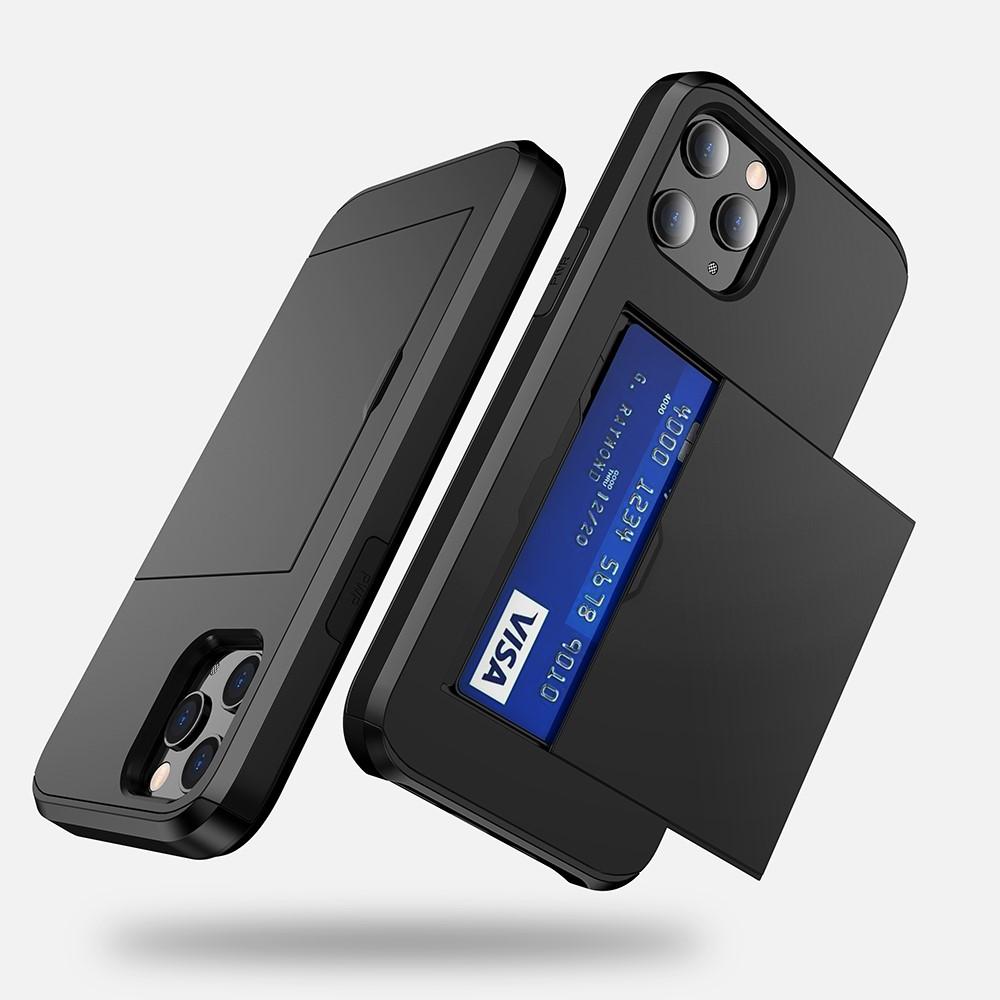 Coque à cartes iPhone 12 Pro Max, Noir