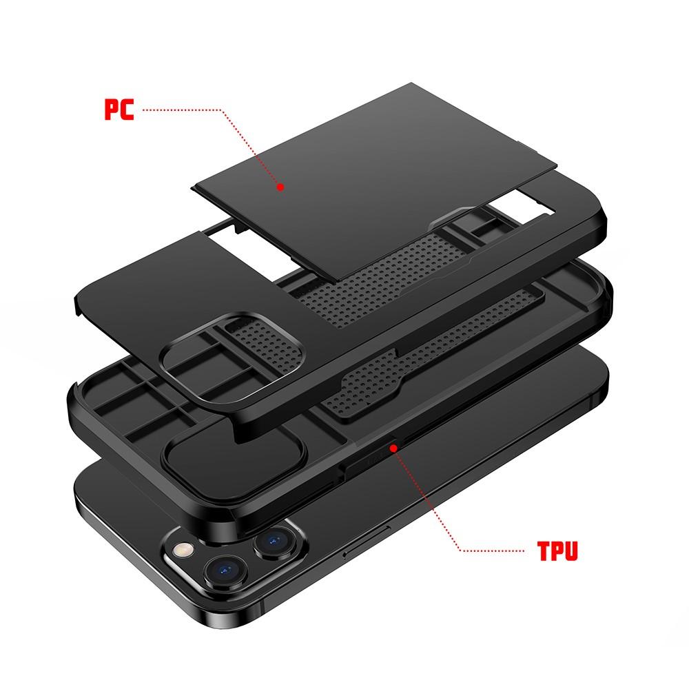 Coque à cartes iPhone 12 Pro Max, Noir