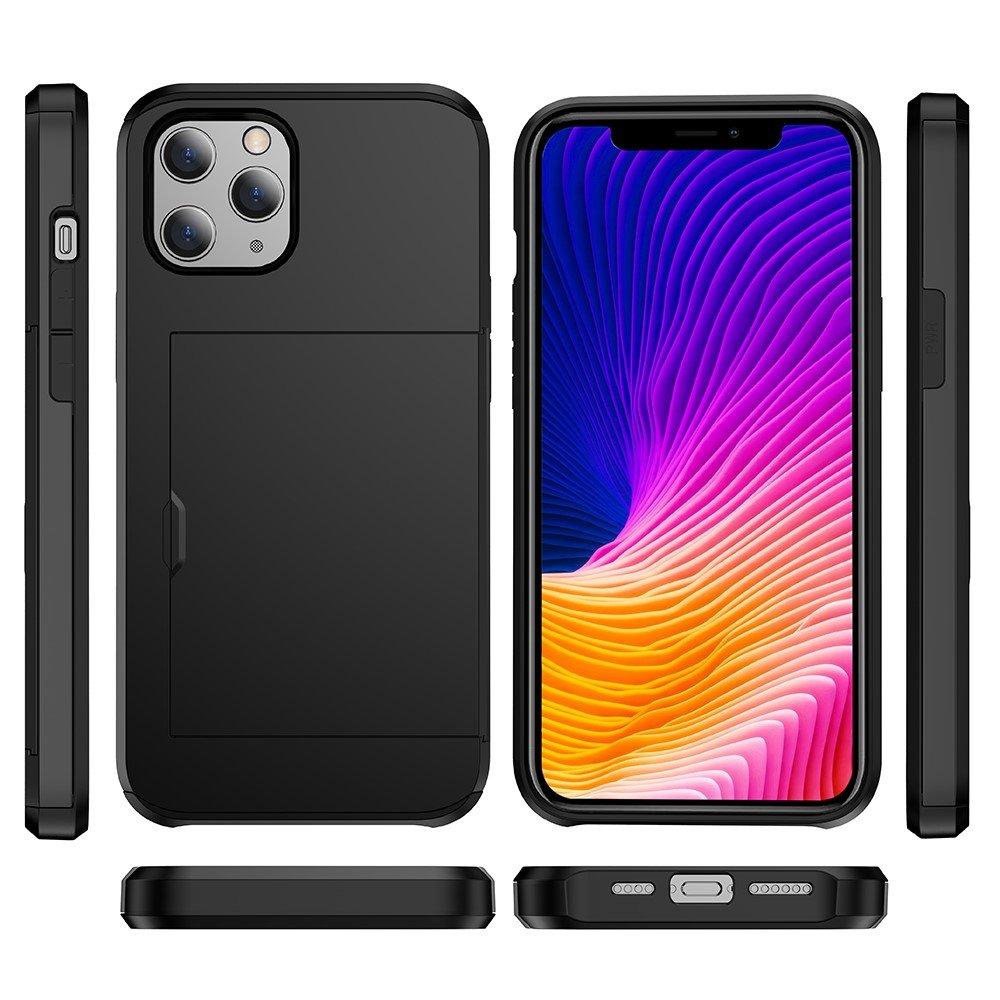 Coque à cartes iPhone 12 Pro Max, Noir