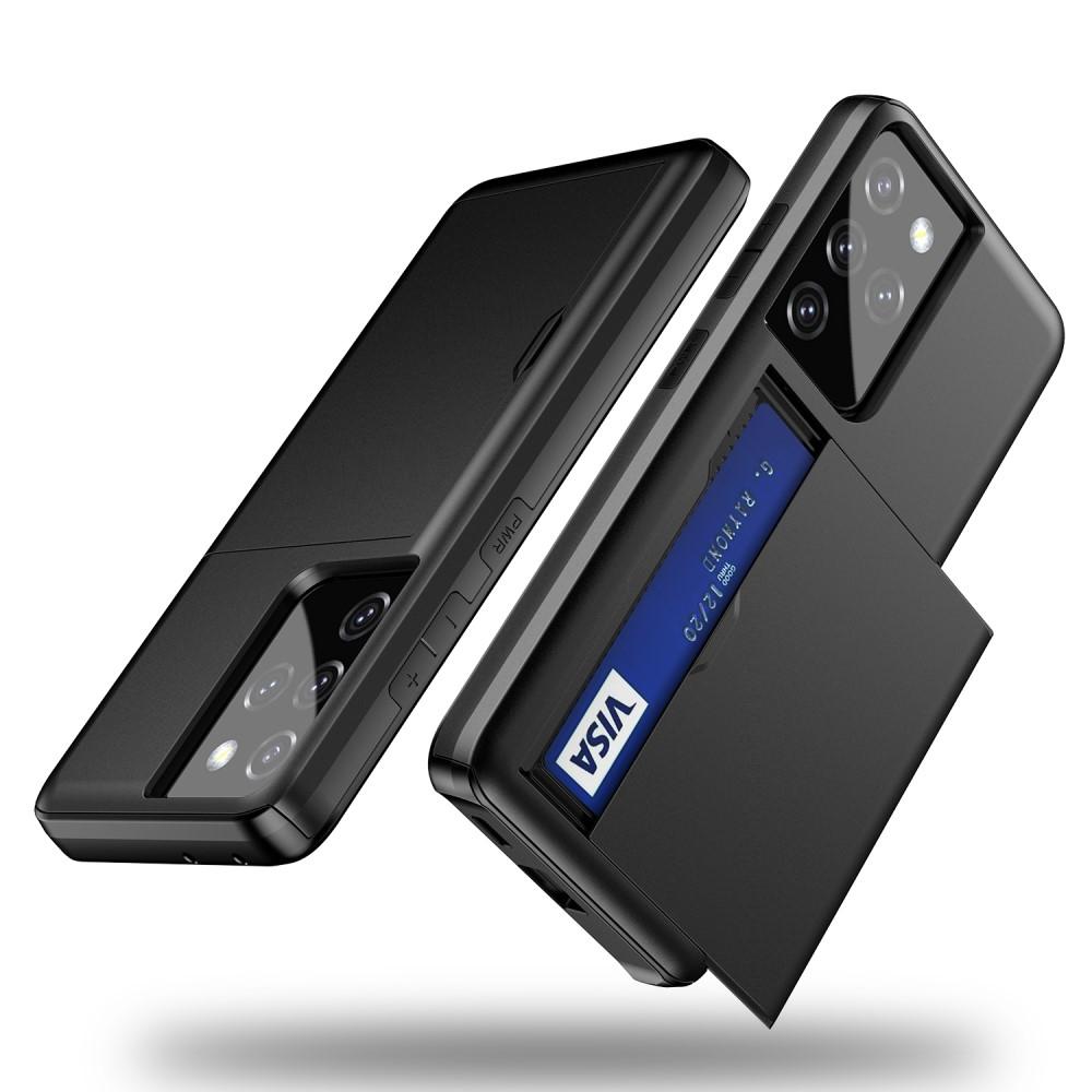 Coque à cartes Samsung Galaxy S21 Ultra, Noir