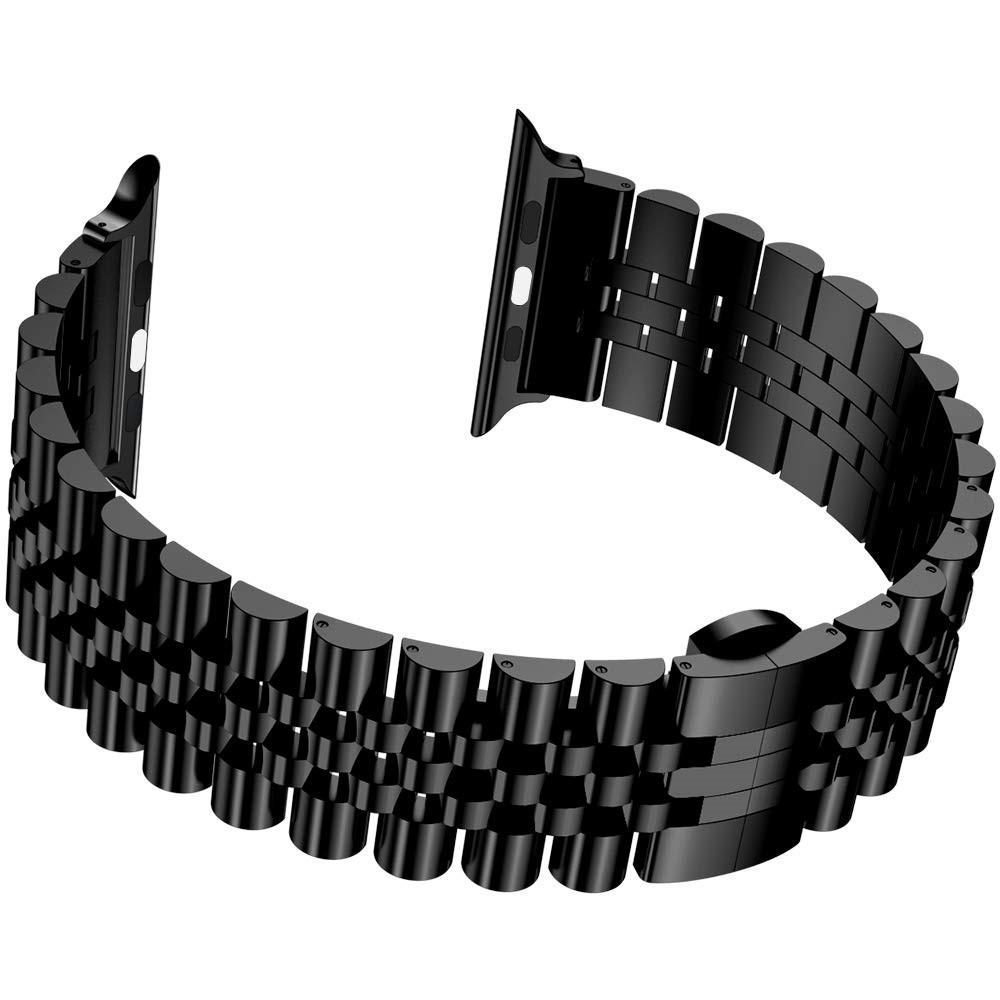 Bracelet en acier inoxydable Apple Watch SE 44mm Noir