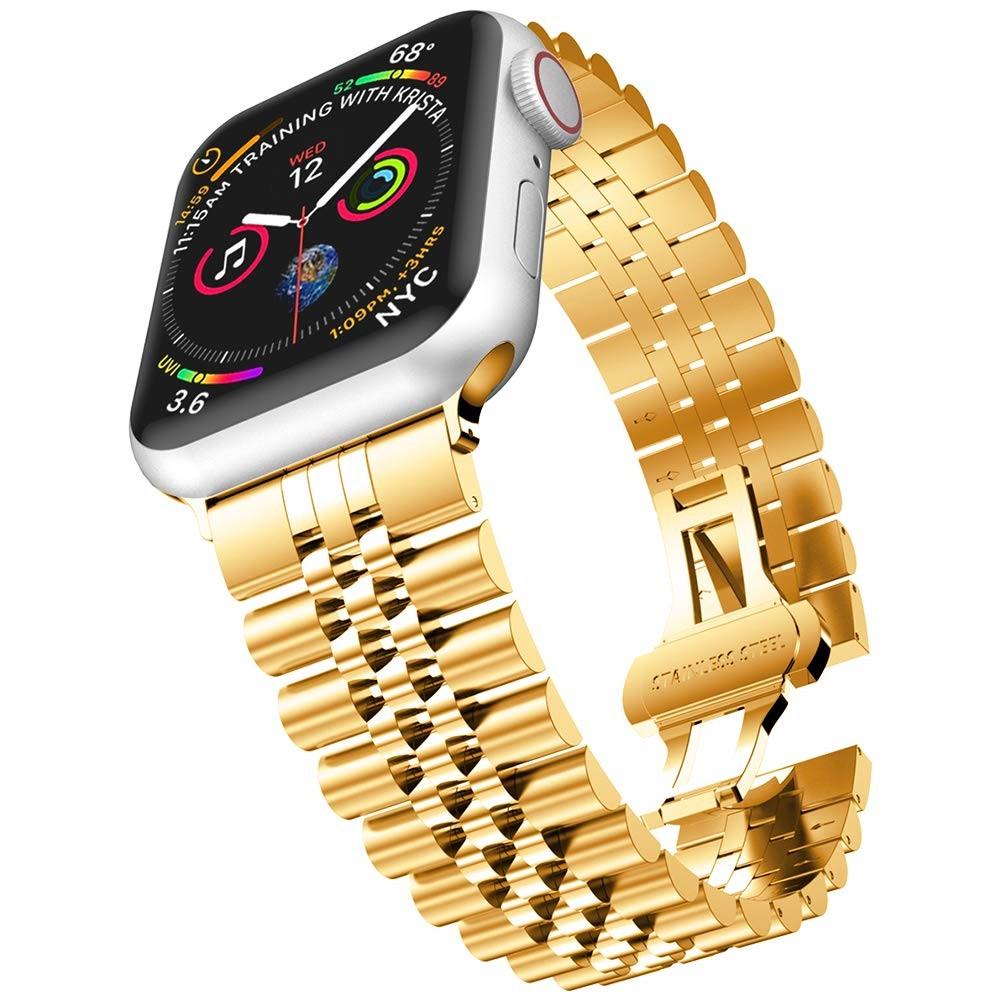 Bracelet en acier inoxydable Apple Watch Series 7 45mm Or