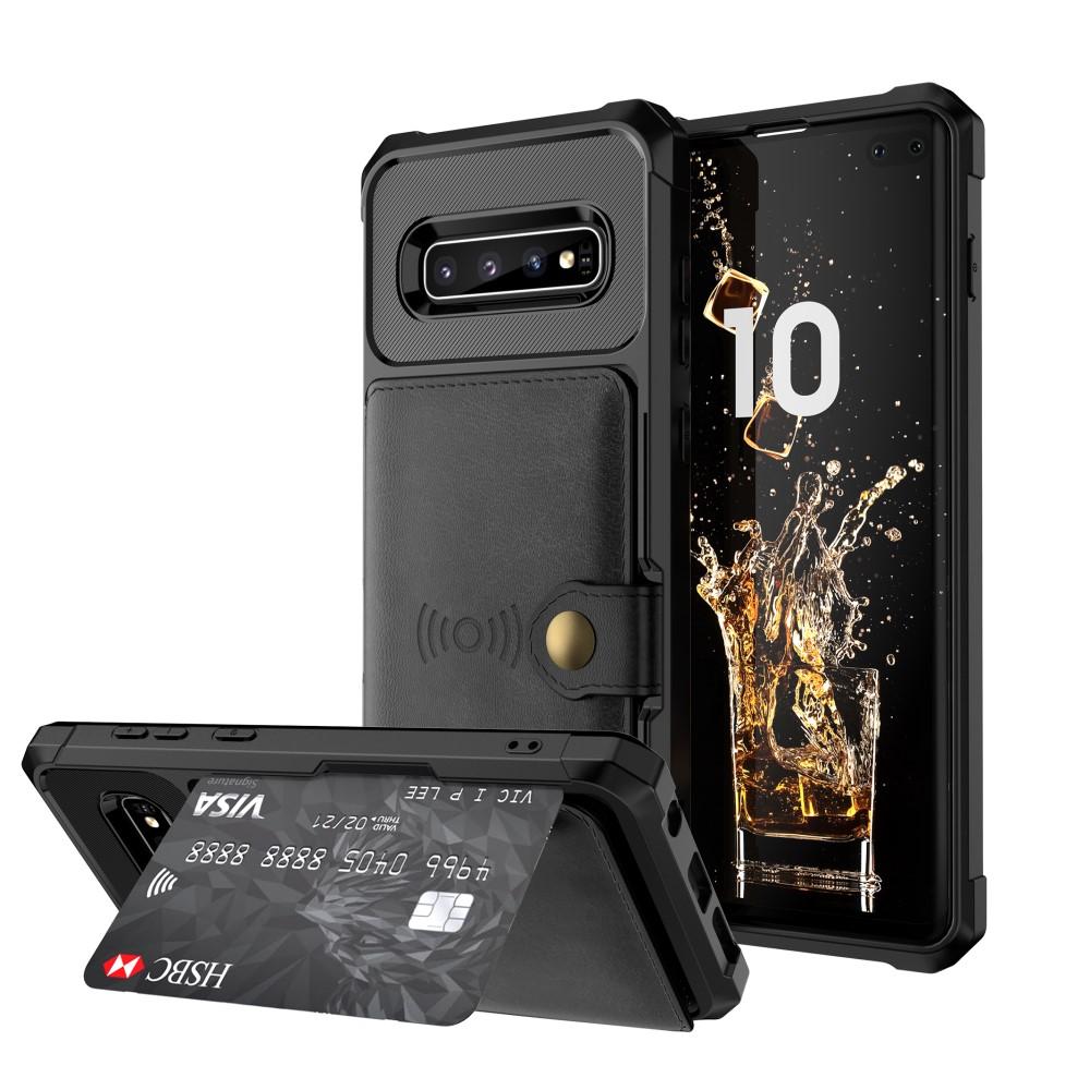 Coque porte-cartes Tough Multi-slot Samsung Galaxy S10 Plus, Noir