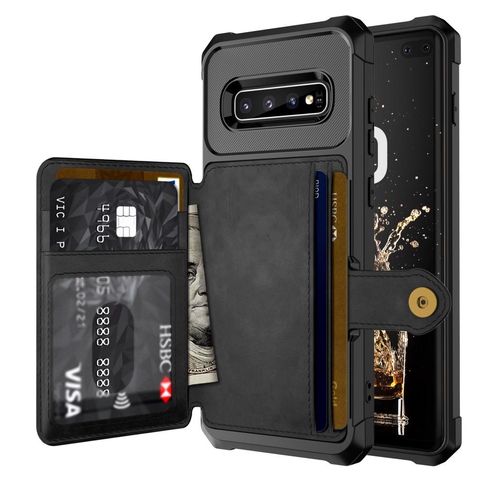 Coque porte-cartes Tough Multi-slot Samsung Galaxy S10 Plus, Noir