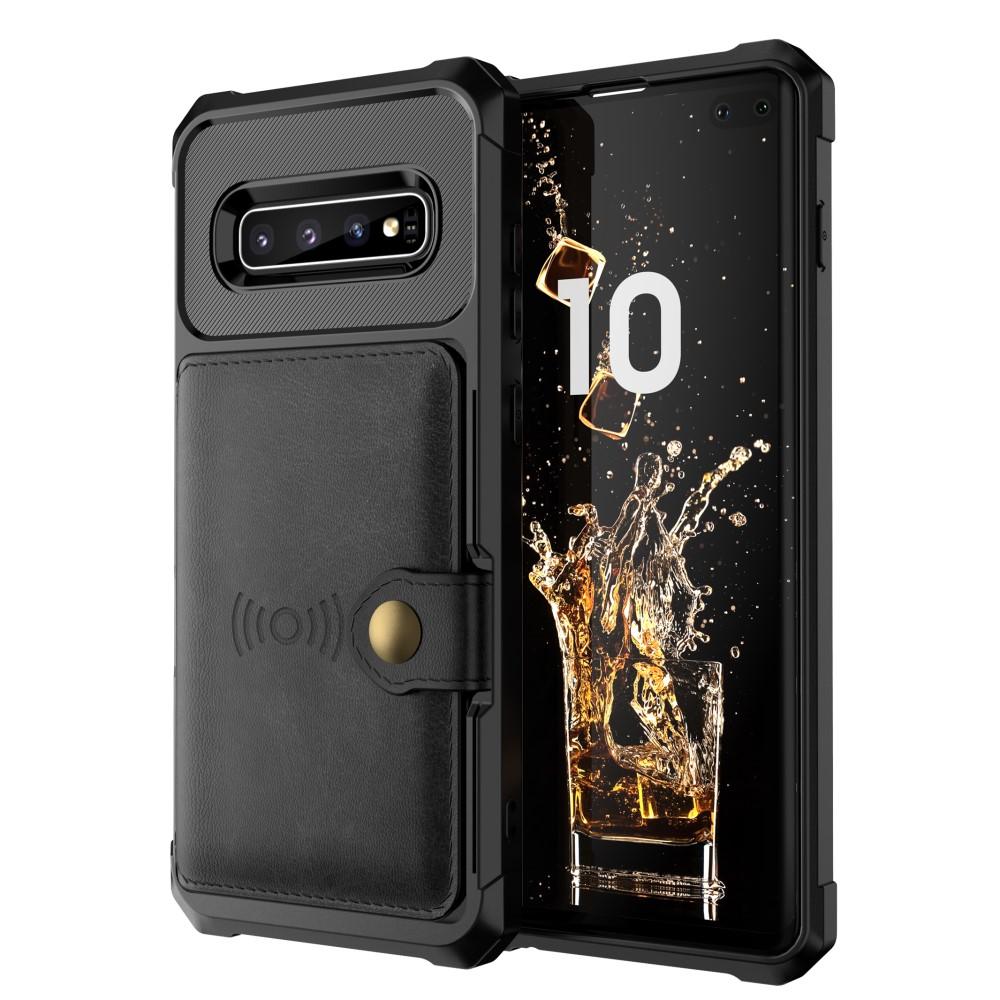 Coque porte-cartes Tough Multi-slot Samsung Galaxy S10 Plus Noir