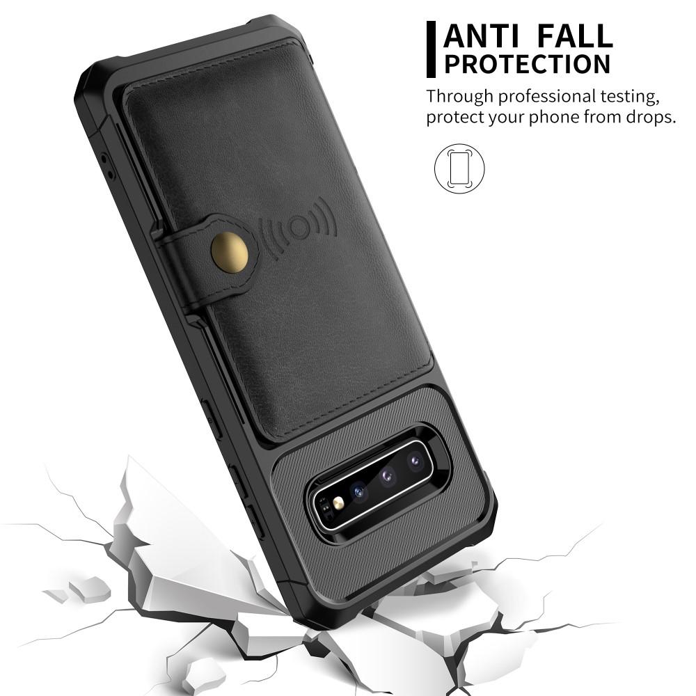 Coque porte-cartes Tough Multi-slot Samsung Galaxy S10 Plus Noir