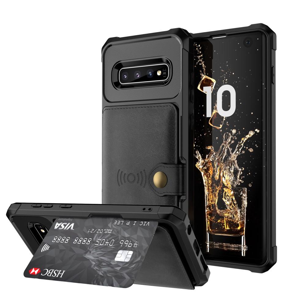 Coque porte-cartes Tough Multi-slot Samsung Galaxy S10 Noir