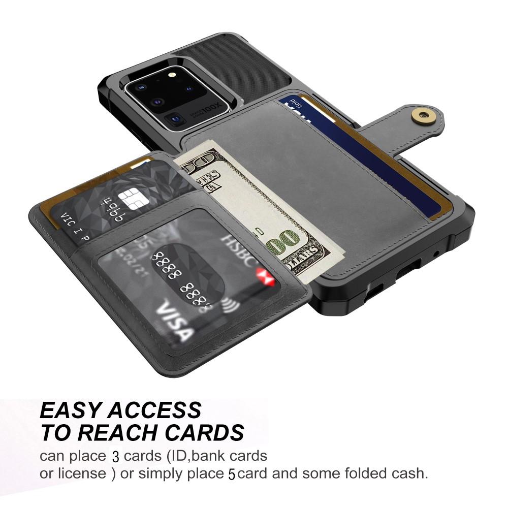 Coque porte-cartes Tough Multi-slot Samsung Galaxy S20 Ultra, Noir