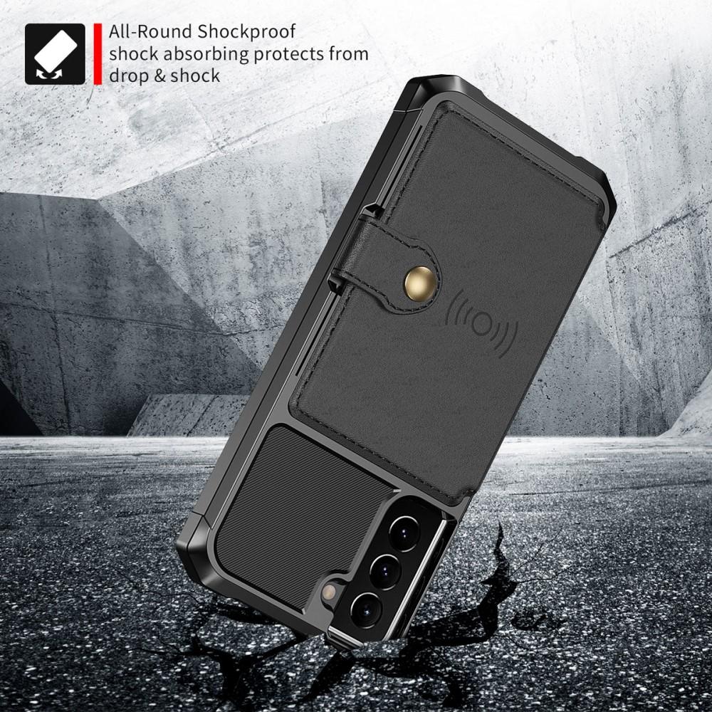 Coque porte-cartes Tough Multi-slot Samsung Galaxy S21 Plus Noir