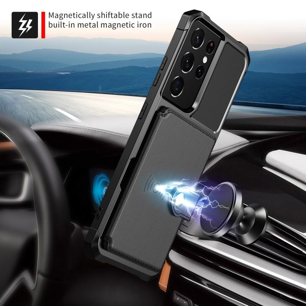 Coque porte-cartes Tough Multi-slot Samsung Galaxy S21 Ultra, Noir