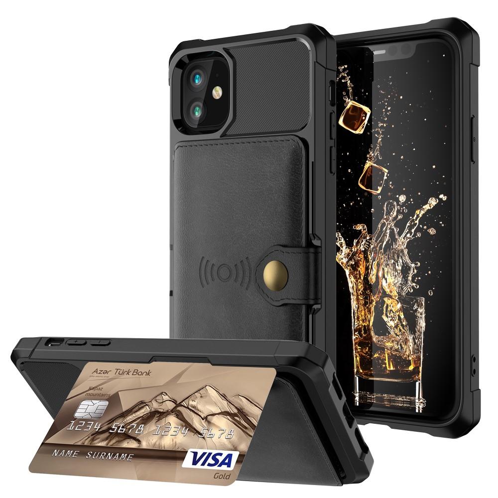 Coque porte-cartes Tough Multi-slot iPhone 11, Noir