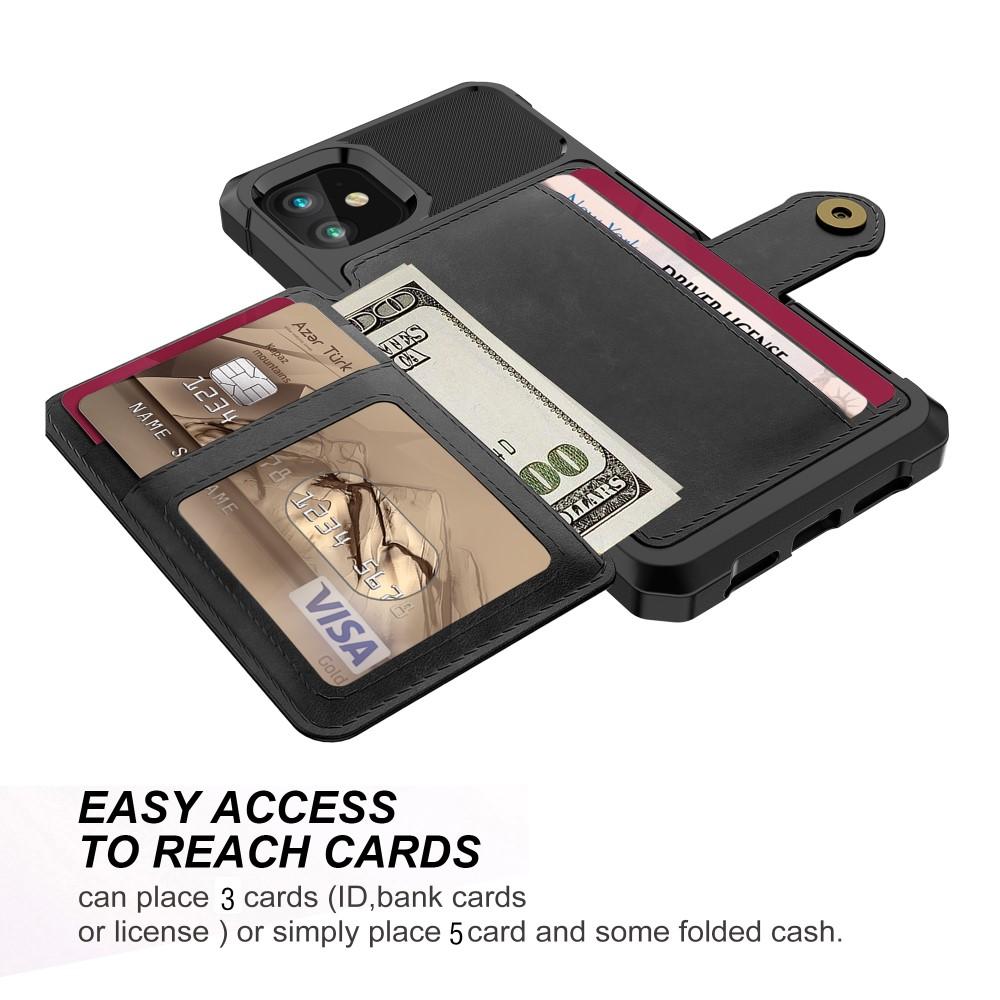 Coque porte-cartes Tough Multi-slot iPhone 11, Noir