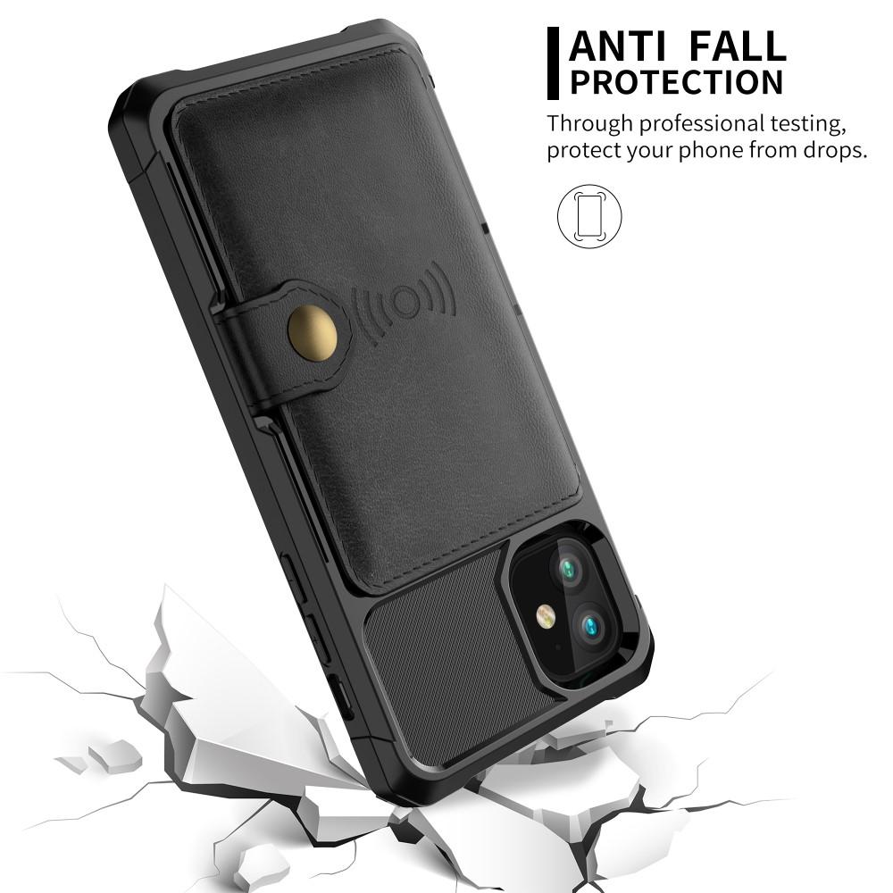 Coque porte-cartes Tough Multi-slot iPhone 11, Noir