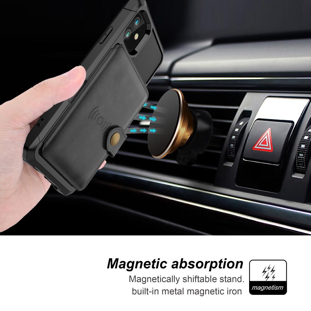 Coque porte-cartes Tough Multi-slot iPhone 11, Noir