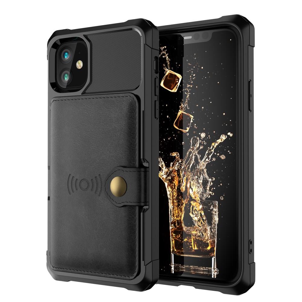 Coque porte-cartes Tough Multi-slot iPhone 11, Noir