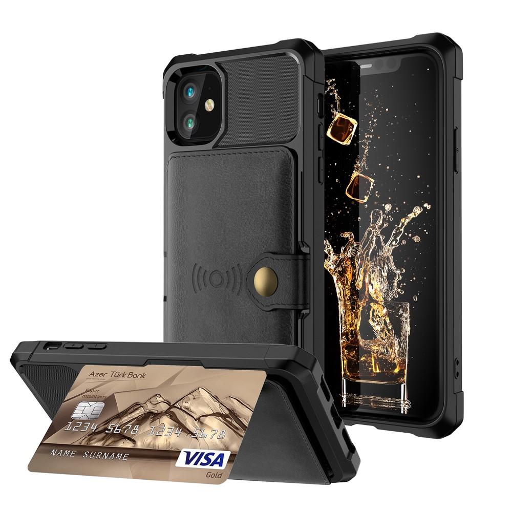 Coque porte-cartes Tough Multi-slot iPhone 12 Mini, Noir