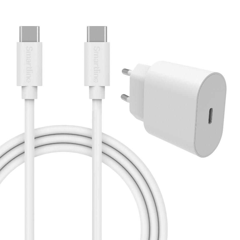 Chargeur complet pour mobiles Xiaomi - Câble de 2m et chargeur mural USB-C - Smartline