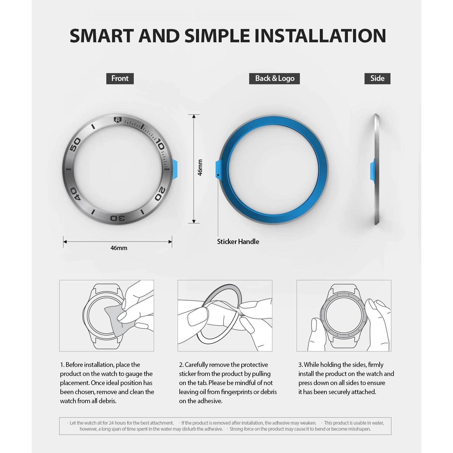 Bezel Styling Huawei Watch GT Argent