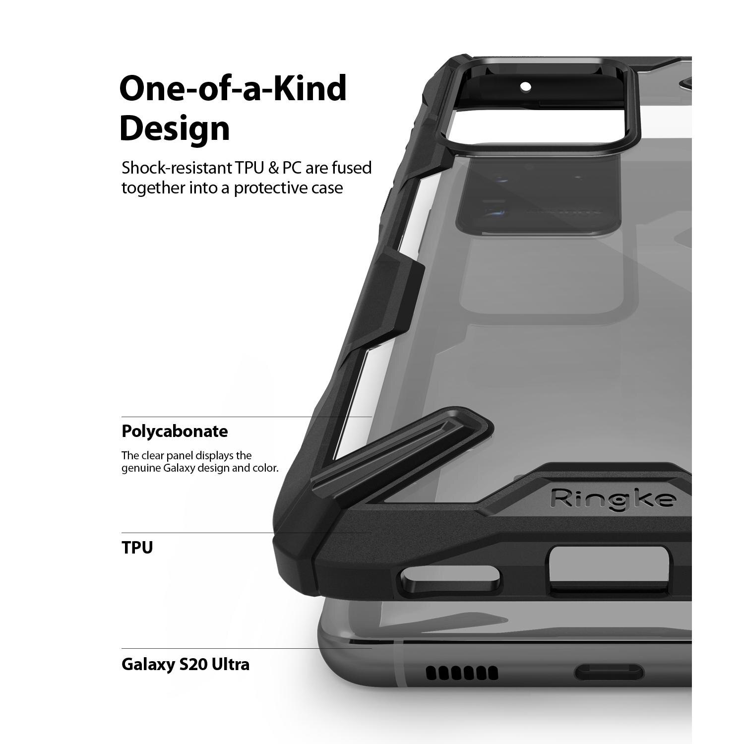 Coque Fusion X Samsung Galaxy S20 Ultra, Noir