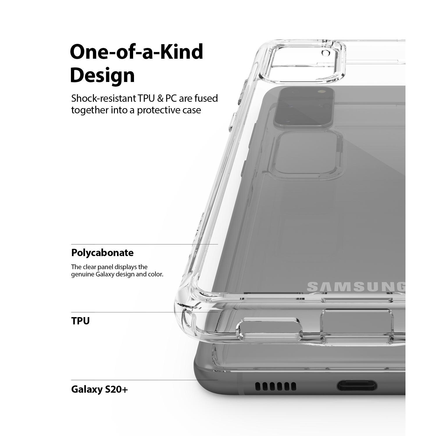 Coque Fusion Samsung Galaxy S20 Plus, Transparent