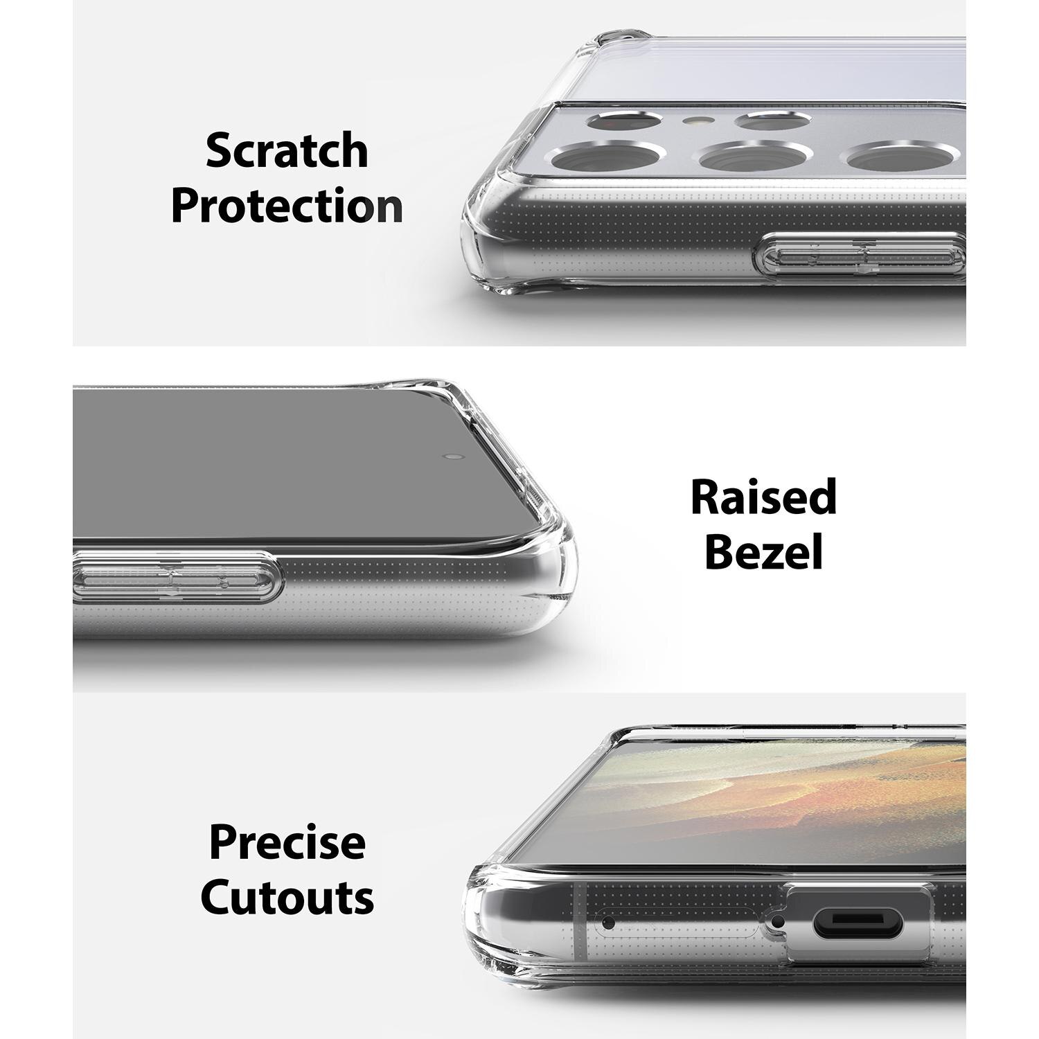 Coque Fusion Samsung Galaxy S21 Ultra, Transparent