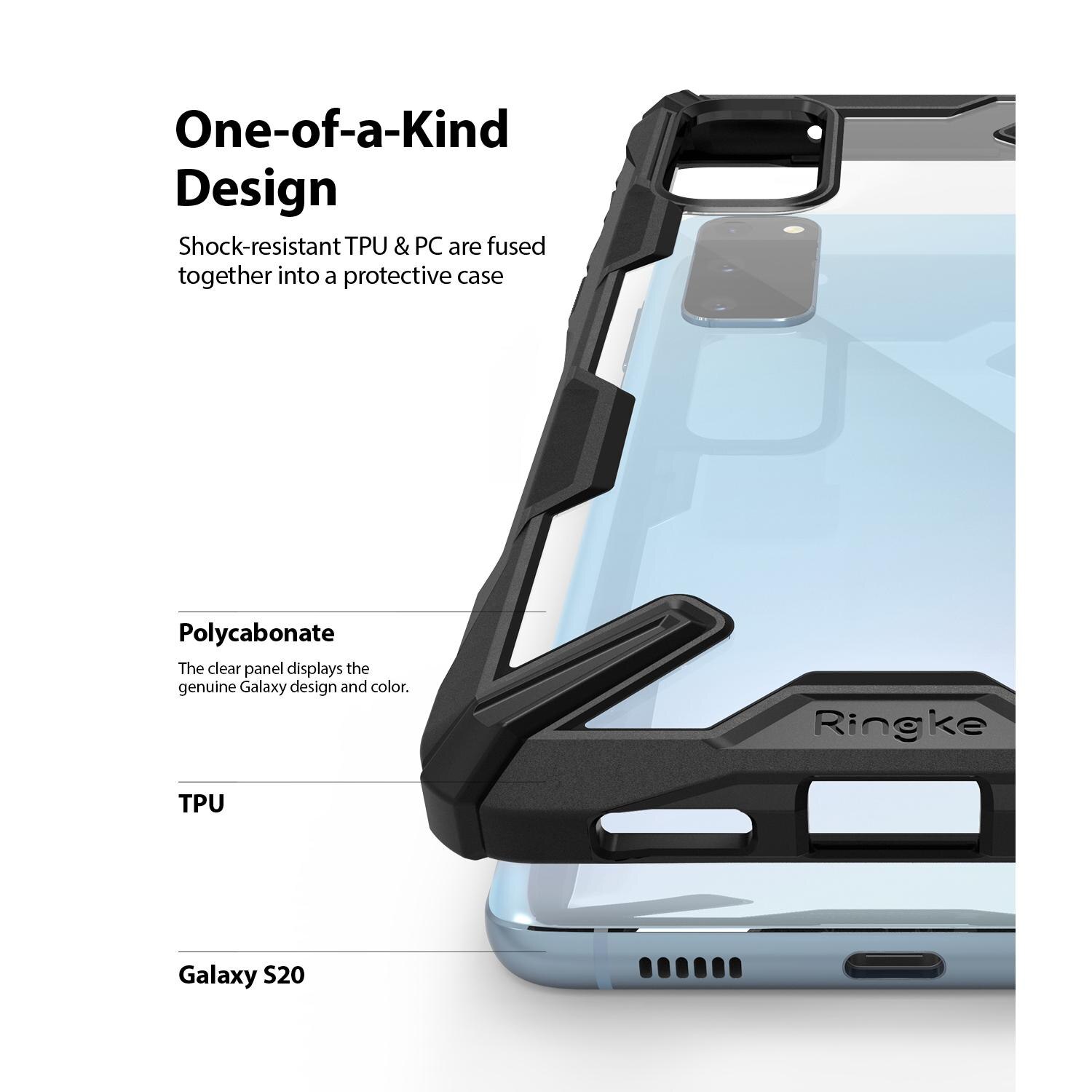 Coque Fusion X Samsung Galaxy S20, Noir