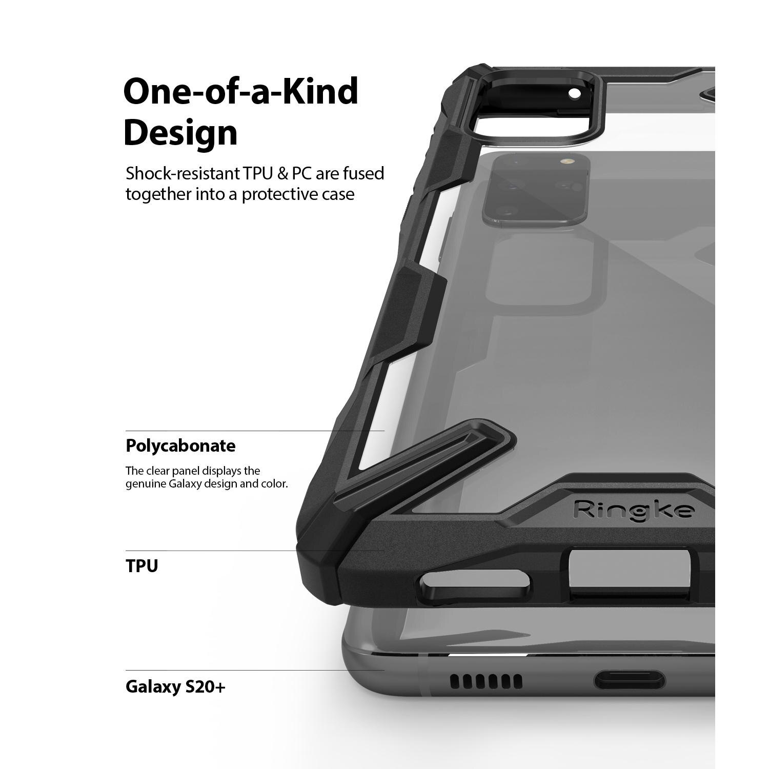 Coque Fusion X Samsung Galaxy S20 Plus, Noir