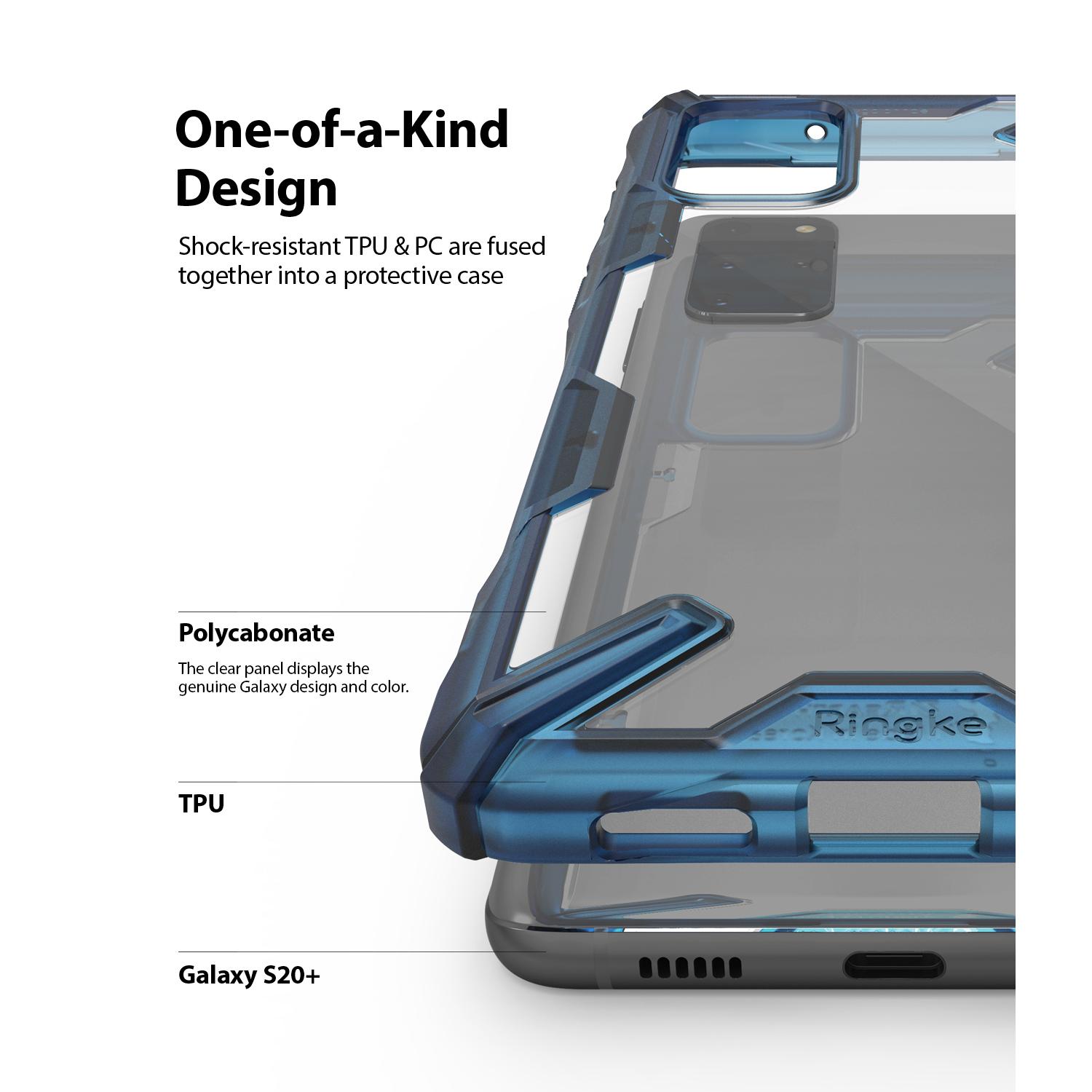 Coque Fusion X Samsung Galaxy S20 Plus, Bleu