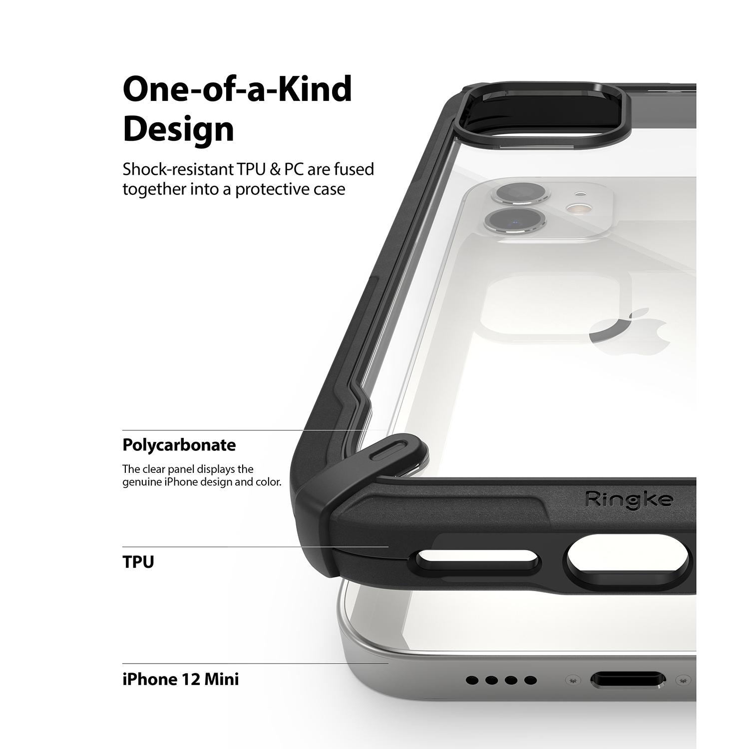 Coque Fusion X iPhone 12 Mini, Noir