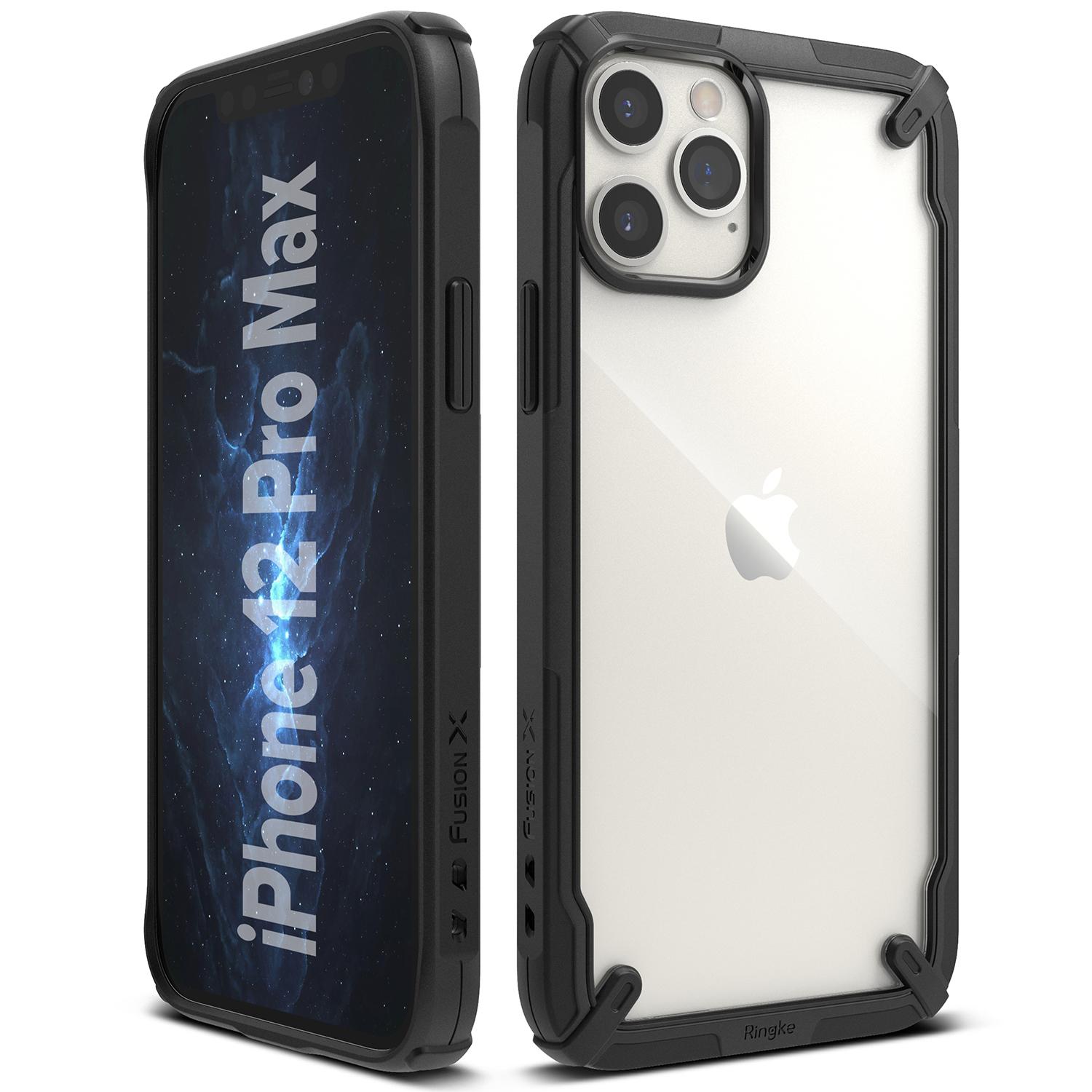 Coque Fusion X iPhone 12 Pro Max, Noir