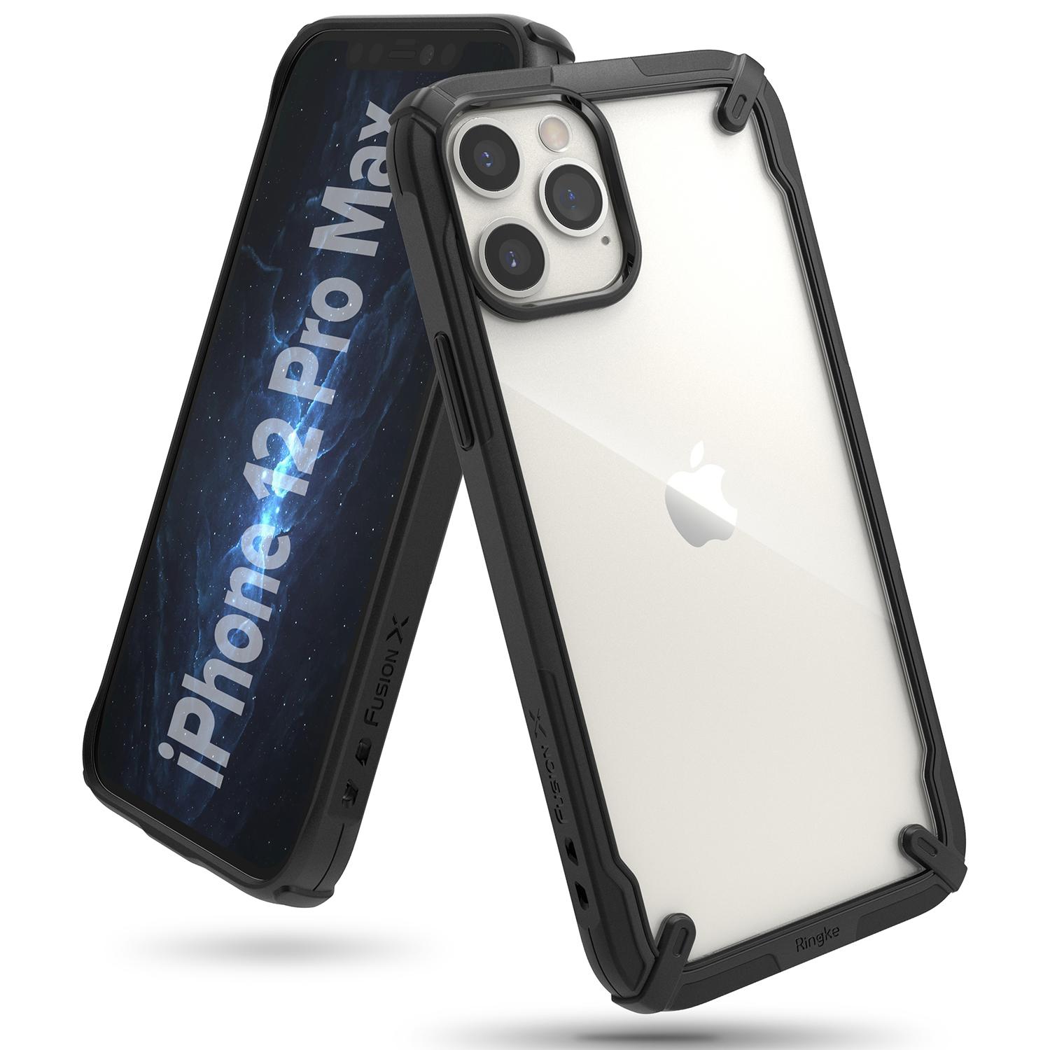 Coque Fusion X iPhone 12 Pro Max, Noir