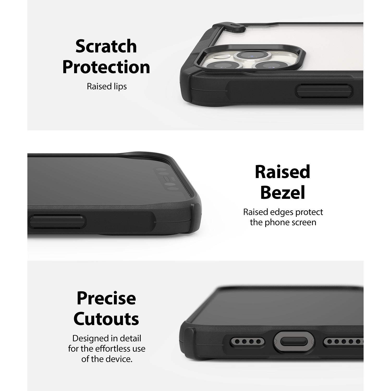 Coque Fusion X iPhone 12 Pro Max, Noir