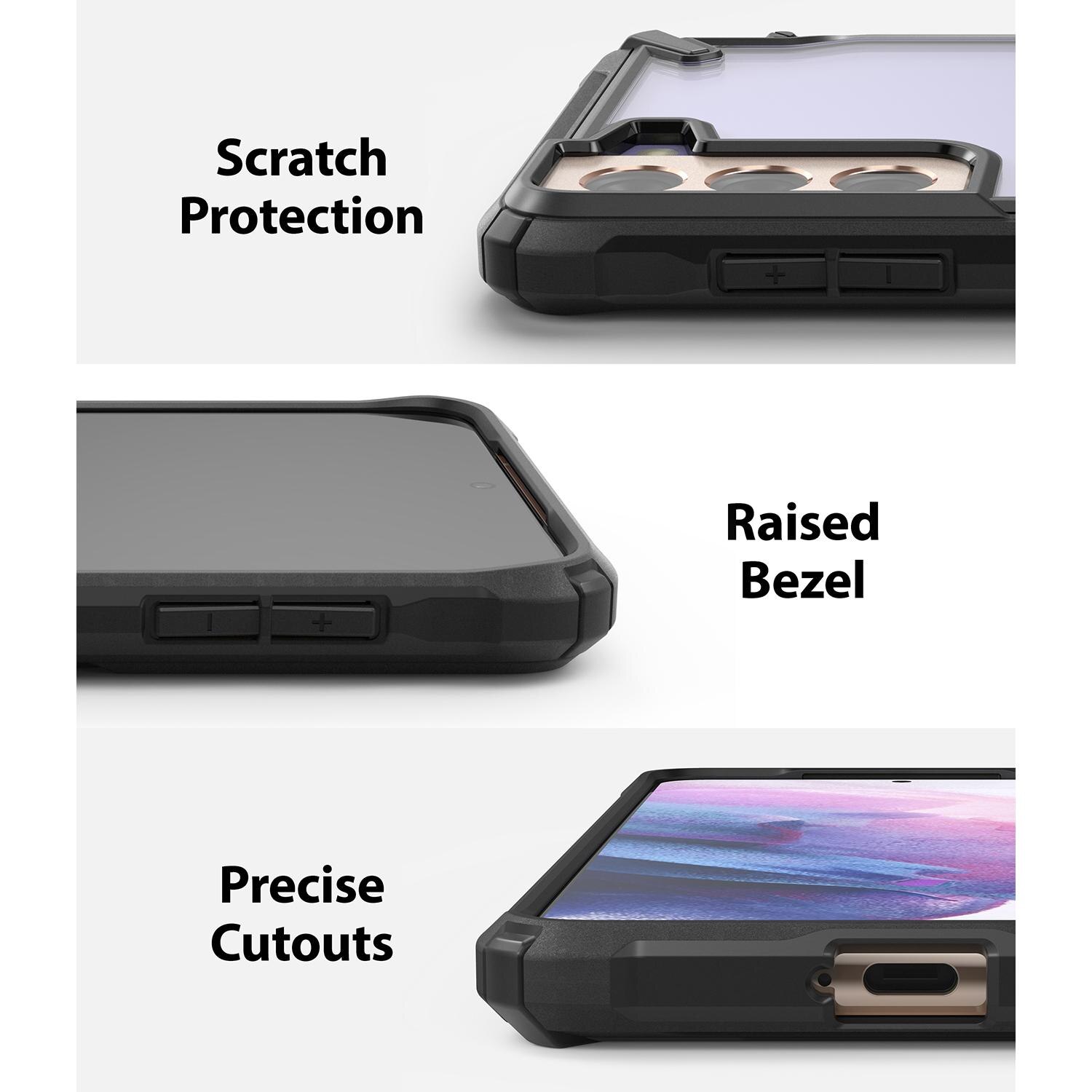 Coque Fusion X Samsung Galaxy S21, Noir