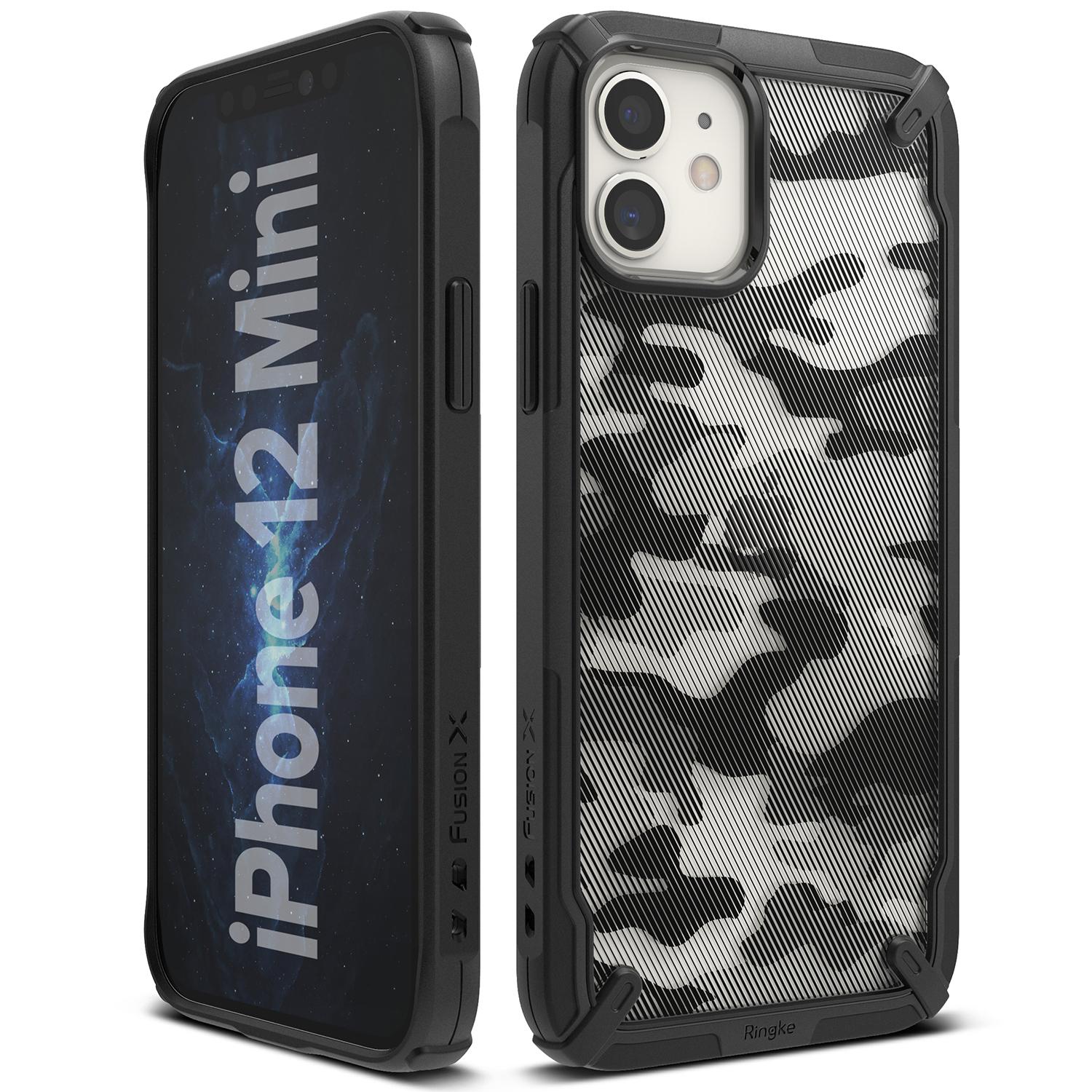 Coque Fusion X Design iPhone 12 Mini Camo Black