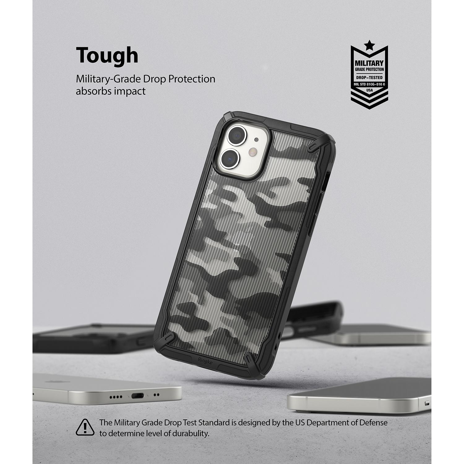 Coque Fusion X iPhone 12 Mini, Camo Black