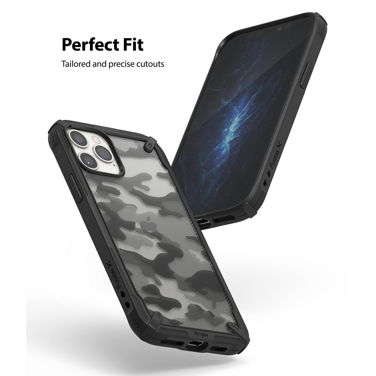 Coque Fusion X Design iPhone 12 Pro Max Camo Black