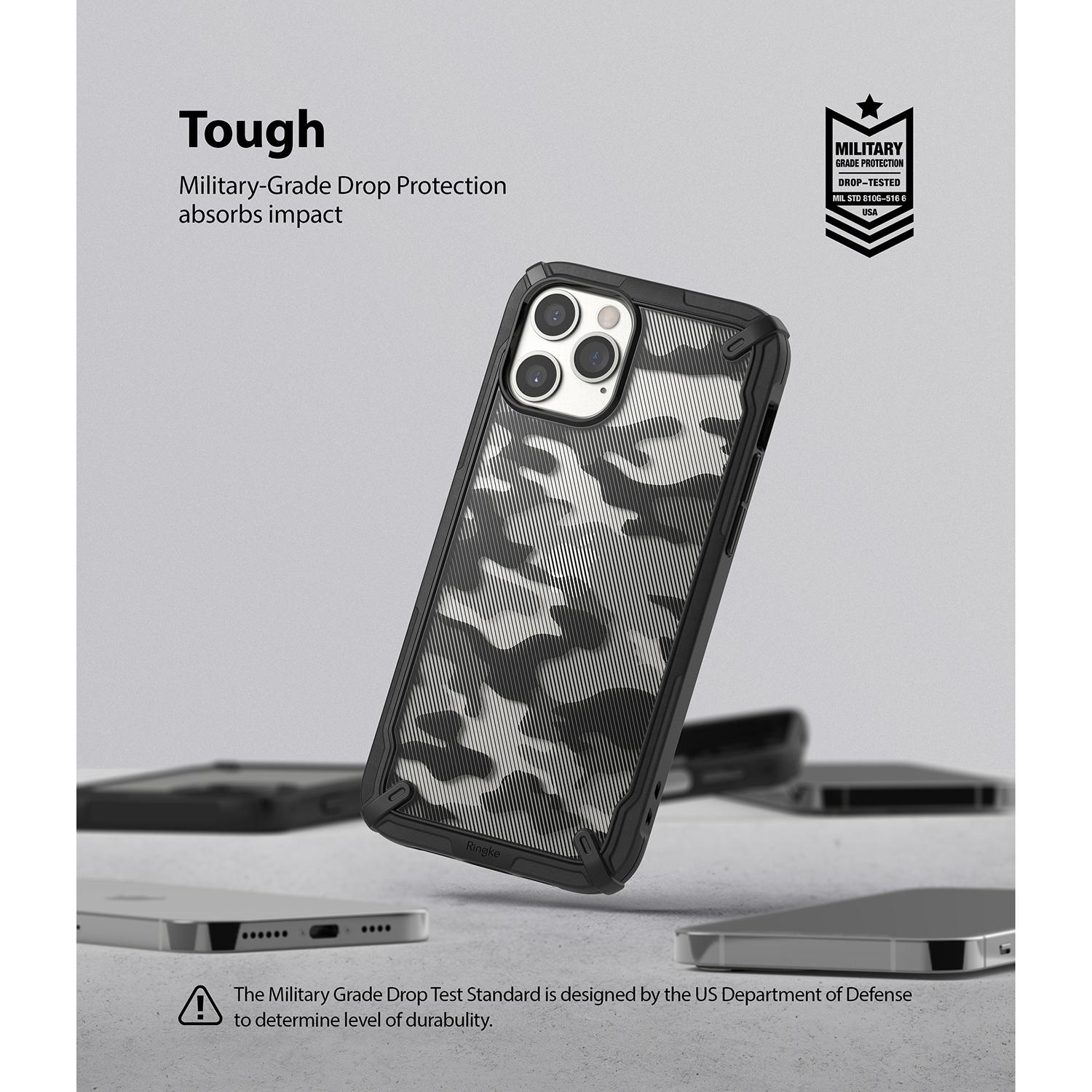 Coque Fusion X Design iPhone 12 Pro Max Camo Black