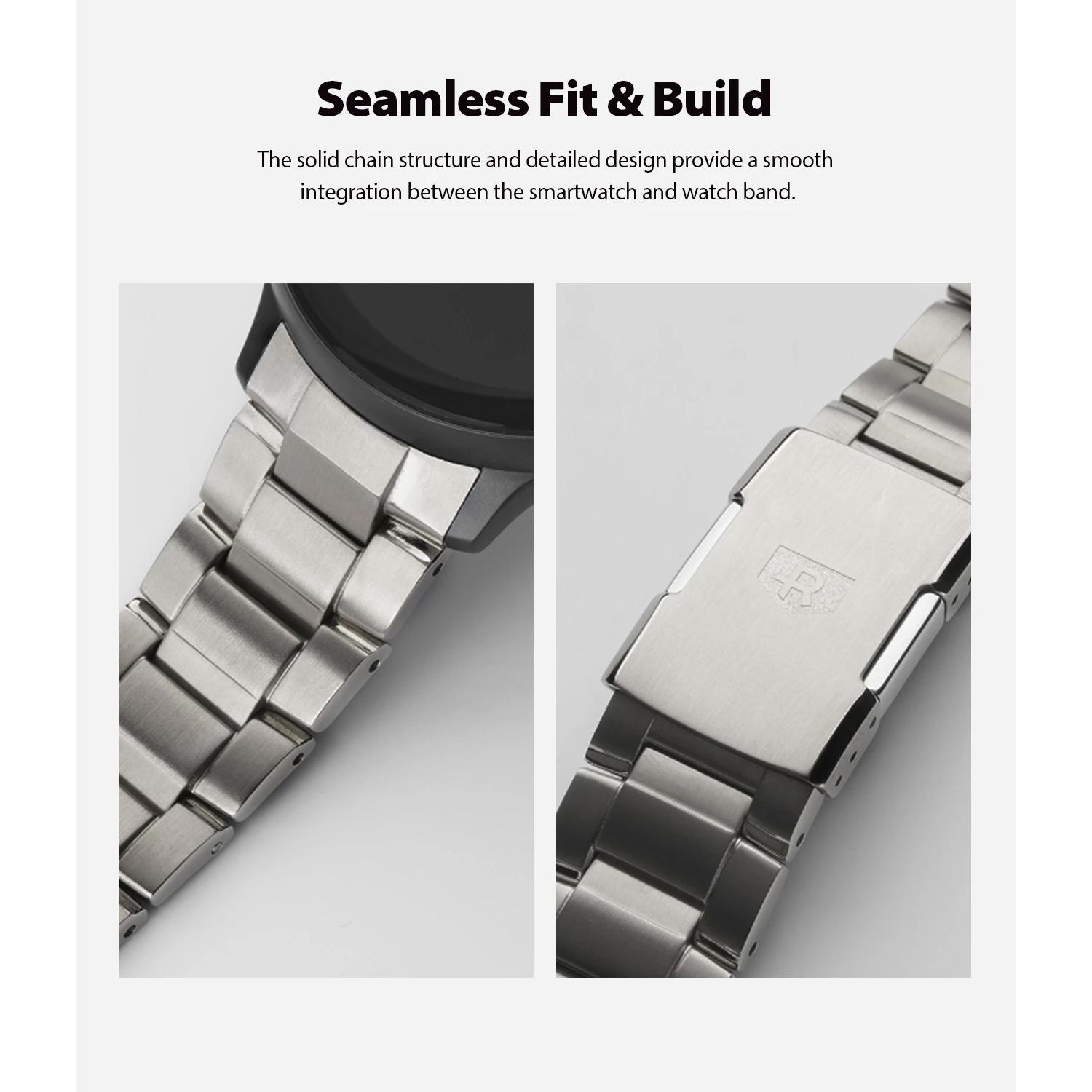 Metal One Titanium Bracelet Samsung Galaxy Watch Active 2 44mm Argent
