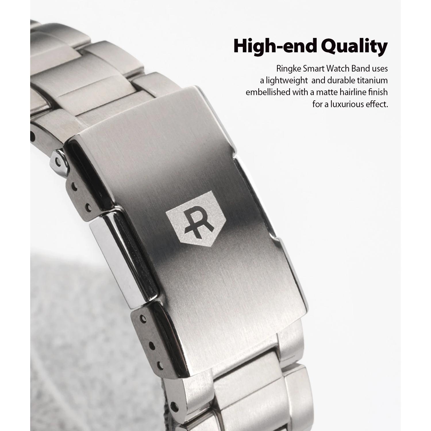 Metal One Titanium Bracelet Samsung Galaxy Watch Active 2 44mm Argent
