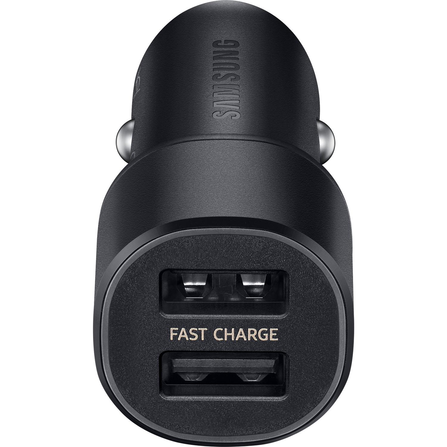 Dual Car Fast Charger 15W USB-C Noir