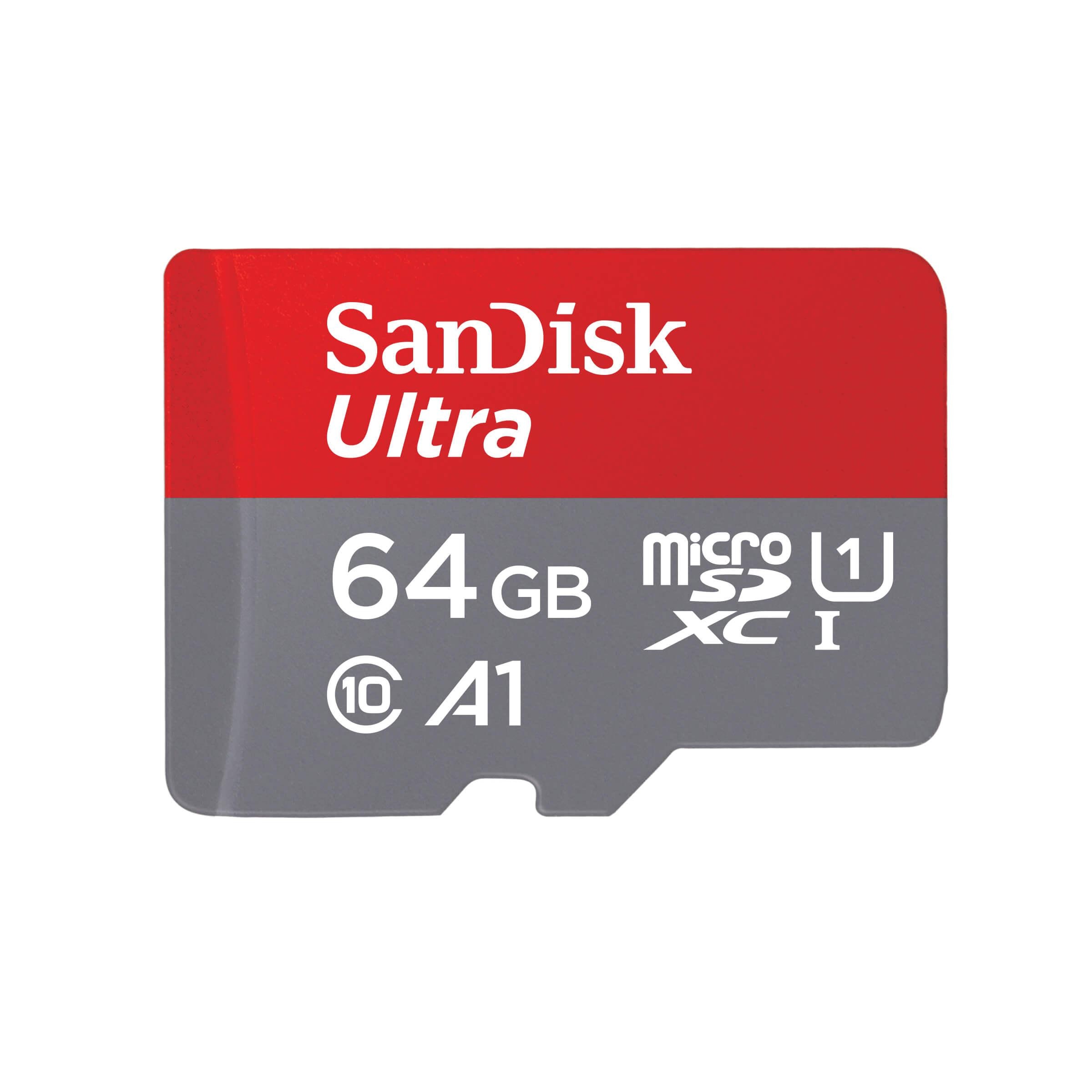 64GB microSDXC Class 10 UHS-I 100MB/s Noir